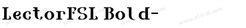 LectorFSL Bold字体转换